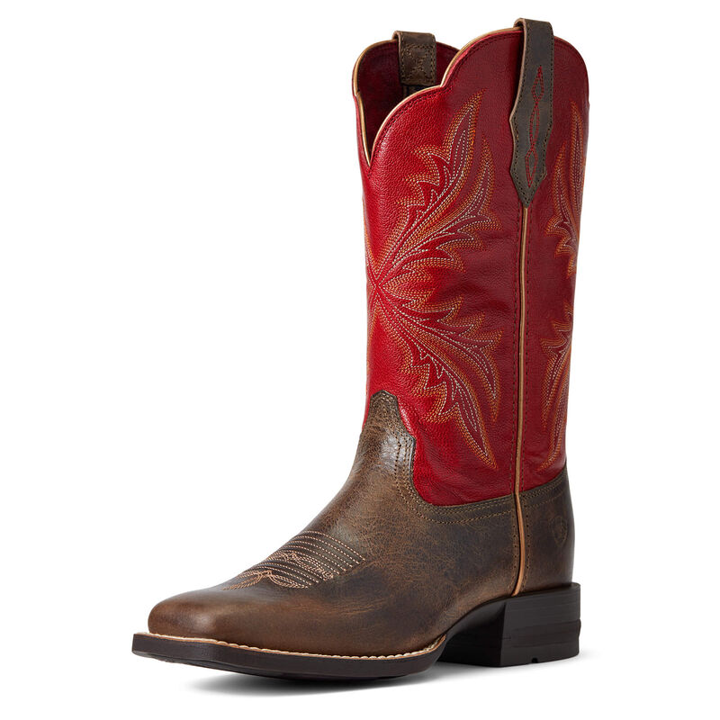 Ariat Westernstiefel Damen - West Bound DunkelBraun/Rot ( SFLVX-7816 )